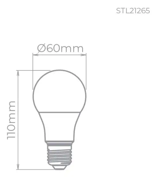 LÃMPADA LED BULBO 9W 4000K STL21265/40 STELLA