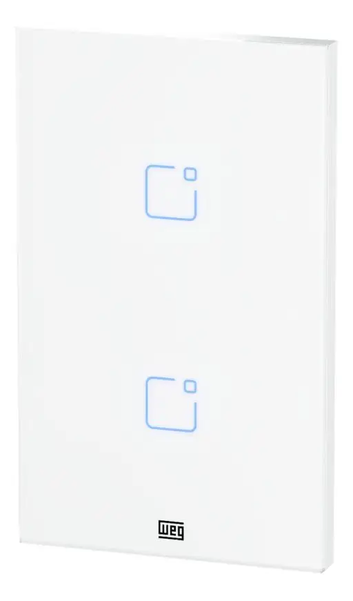 INTERRUPTOR TOUCH 2 BOTOES WI-FI RF 4X2 WHOME BRANCO WEG