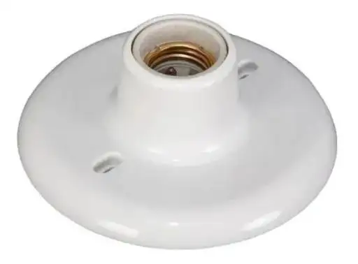 PLAFON BOCAL DE PORCELANA E27 BRANCO