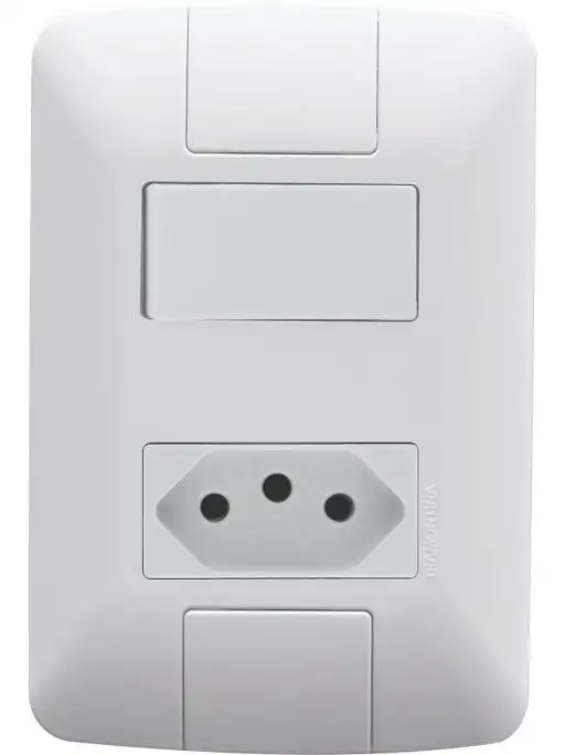 INTERRUPTOR SIMPLES 6A+TOMADA 2P+T 10A ARIA TRAMONTINA