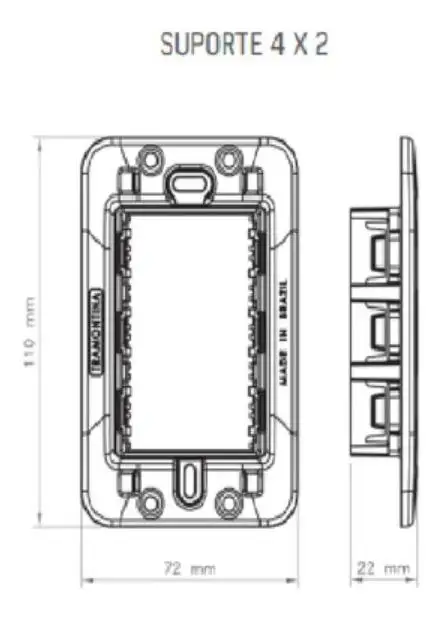  PLACA CEGA 4X2 LIZ TRAMONTINA