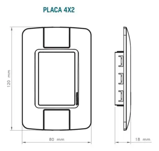 PLACA CEGA 4X2 ARIA BRANCA TRAMONTINA