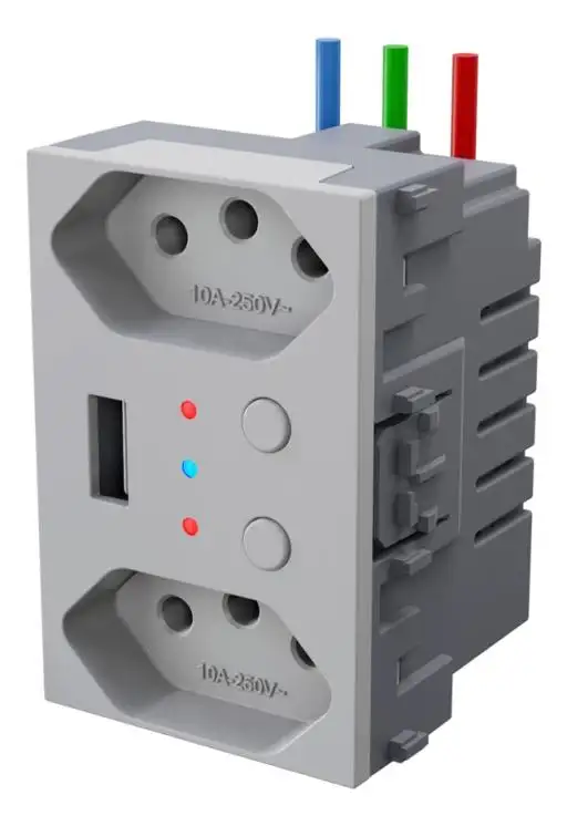 MODULO TOMADA DUPLA USB WI-FI SMART HOME REFINATTO BR WEG