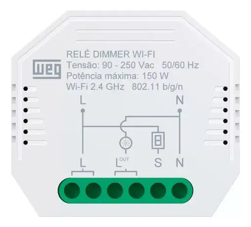 RELE INTERRUPTOR 1 CANAL BIVOLT SMART WI-FI RF WHOME WEG