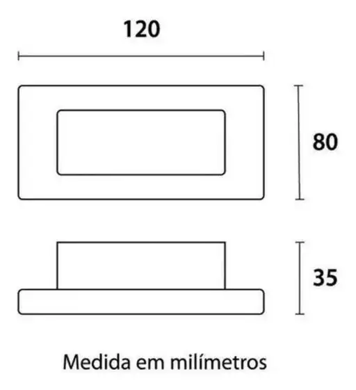 BALIZADOR LITTEN LED 4X2 2W 3000K BRANCO BLUMENAU 24023004