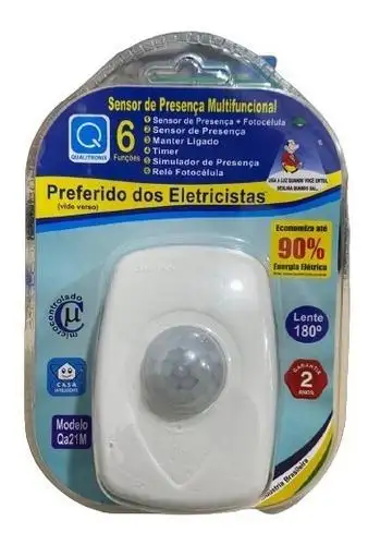 SENSOR DE PRESENÇA SOBREPOR INTERNO QUALITRONIX QA21M
