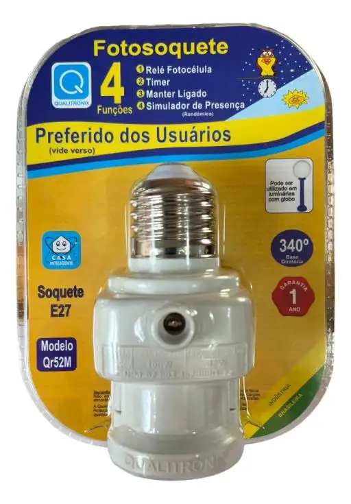 FOTOSOQUETE COM TIMER BIVOLT QUALITRONIX BOCAL E27