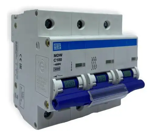 DISJUNTOR DIN TRIFASICO 100A MDW-C100-3 WEG 10075747