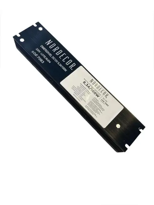 FONTE P/ FITA LED 12V 8,3A 100W DIMERIZAVEL TRIAC NORDECOR