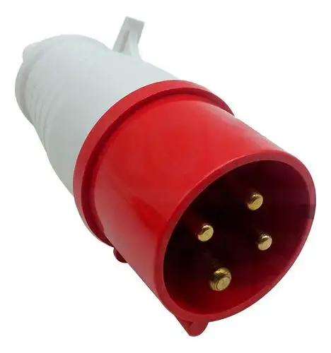 PLUGUE INDUSTRIAL 3P+T 16A 380V 6H VERMELHO 
