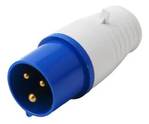 PLUGUE INDUSTRIAL 2P+T 16A 220V 6H AZUL