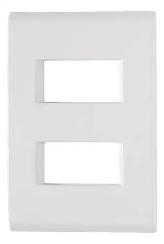 PLACA 4X2 LIZ 2 POSTOS BRANCA TRAMONTINA 