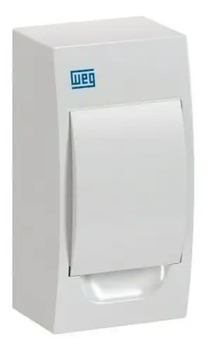 QUADRO DE DISTRIBUICAO SOBREPOR QDW02 4 DISJUNTORES WEG