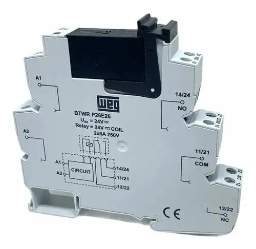RELE DE INTERFACE BTWR 2NAF 8A 250VCA 24VCA/CC 50/60 HZ WEG 
