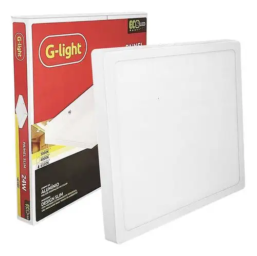 PAINEL SLIM ECOLED QUADRADO SOBREPOR 24W 6500K 120 G-LIGHT