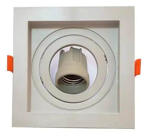SPOT EMBUTIR FLEA PAR20 QUADRADO RECUADO BRANCO NORDECOR 619