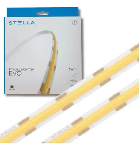 FITA DE LED 12V ALL LIGHT EVO 7W/M 3000K 5M STELLA STL24804