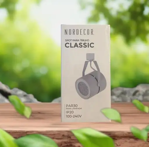 SPOT PARA TRILHO CLASSIC PAR30 BRANCO NORDECOR 6038
