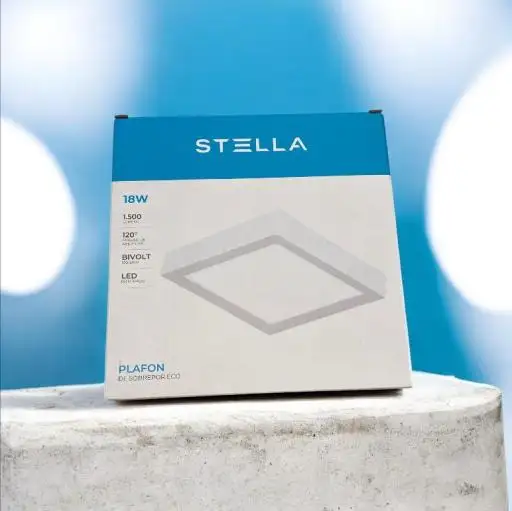 PAINEL LED SOBREPOR ECO 18W 4000K QUADRADO STELLA STH21963Q