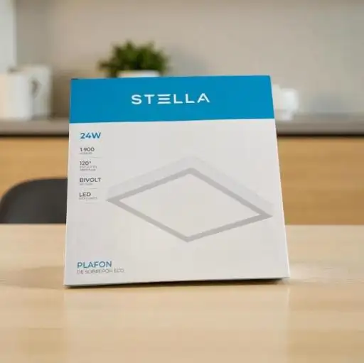 PAINEL LED SOBREPOR ECO 24W 3000K QUAD. STELLA STH21964Q/30