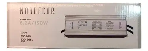 FONTE P FITA LED 24V 6,2A 150W IP67 NORDECOR 7286