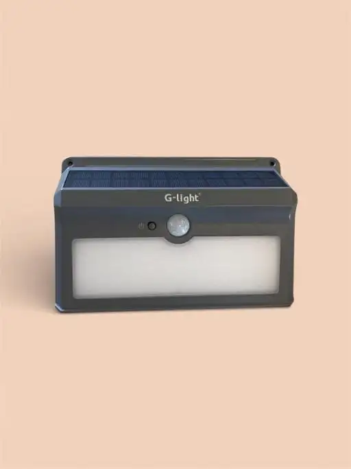 ARANDELA SOLAR LED 1W 100LM CINZA DC 3.7V IP65 G-LIGHT