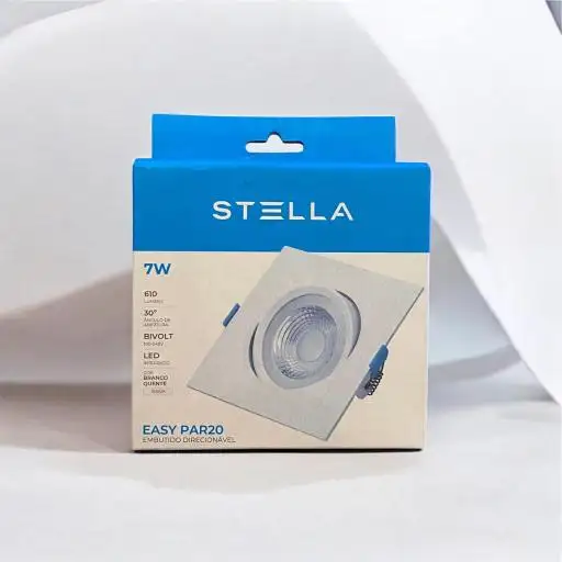 SPOT EMBUTIDO LED EASY PAR20 7W 3000K STELLA STH7920/30