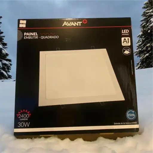 PAINEL QUADRADO EMBUTIR 30W 40X40 6500K AVANT