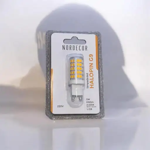 LAMPADA LED HALOPIN G9 5W 2400K 220V NORDECOR 1173